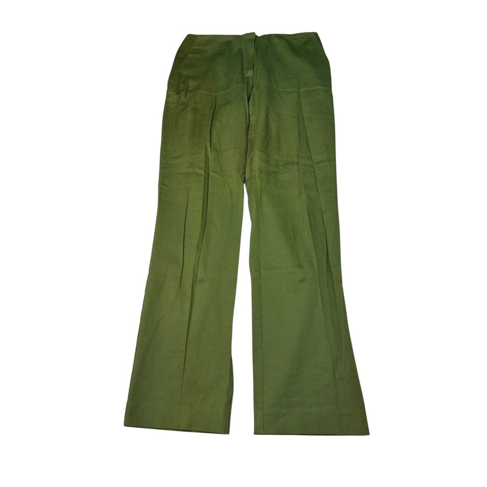 NWT Ann Taylor Factory Olive Green Straight Leg Trousers Pants Womens 4 30X31